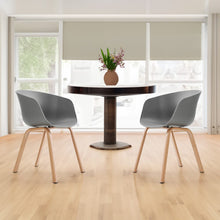 Load image into Gallery viewer, Modern Gray Plastic Chair with Heat Transfer-Printed Legs, Set of Four Living and Home