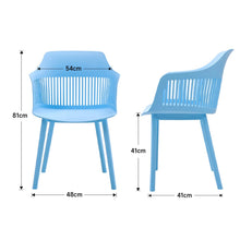 Load image into Gallery viewer, Vibrant Blue Plastic Chair, Set of Four, Durable and Lightweight Living and Home