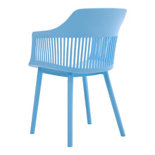Load image into Gallery viewer, Vibrant Blue Plastic Chair, Set of Four, Durable and Lightweight Living and Home