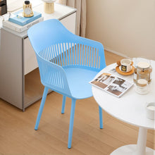 Load image into Gallery viewer, Vibrant Blue Plastic Chair, Set of Four, Durable and Lightweight Living and Home