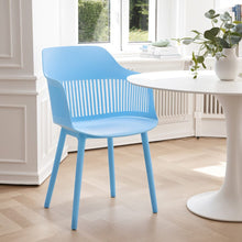 Load image into Gallery viewer, Vibrant Blue Plastic Chair, Set of Four, Durable and Lightweight Living and Home