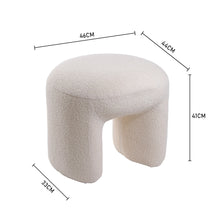Load image into Gallery viewer, Modern Teddy Bear Fur Upholstered Ottoman