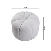 Load image into Gallery viewer, Round Shape Teddy Fabric Footstool