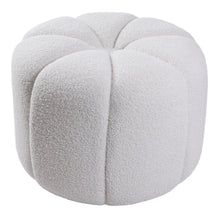 Load image into Gallery viewer, Round Shape Teddy Fabric Footstool