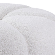 Load image into Gallery viewer, Round Shape Teddy Fabric Footstool