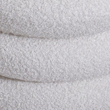 Load image into Gallery viewer, Teddy Fleece Upholstered Footstool with Wooden Legs