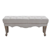 Load image into Gallery viewer, Vintage Linen Bench with Cabriole Legs Benches Living and Home