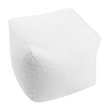 Load image into Gallery viewer, White Textured Fabric Square Footstool Living and Home