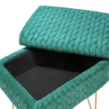 Load image into Gallery viewer, Rectangle Upholstered Storage Ottoman Vanity Stool