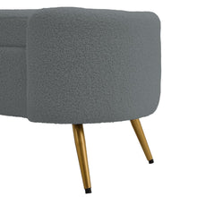 Load image into Gallery viewer, Modern White Upholstered Accent Bench with Stainless Steel Legs Benches Living and Home