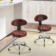 Load image into Gallery viewer, Adjustable Brown Work Stools with Soft Padding, Set of Two Living and Home