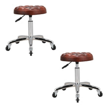 Load image into Gallery viewer, Adjustable Brown Work Stools with Soft Padding, Set of Two Living and Home