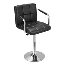 Load image into Gallery viewer, Adjustable Black Bar Stools with Soft Padding and Armrests, Set of Two Living and Home
