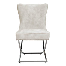 Load image into Gallery viewer, Set of 2 Beige High Back Dining Chairs with velvet Upholstered Dining Chairs Living and Home