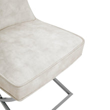 Load image into Gallery viewer, Set of 2 Beige High Back Dining Chairs with velvet Upholstered Dining Chairs Living and Home