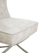 Load image into Gallery viewer, Set of 2 Beige High Back Dining Chairs with velvet Upholstered Dining Chairs Living and Home