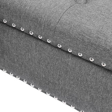 Load image into Gallery viewer, Square Linen Tufted Upholstered Ottoman with Storage Storage Footstools & Benches Living and Home