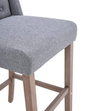 Load image into Gallery viewer, Set of 2 99cm Hight Bar Stools Linen Upholstered with Wood Legs Bar Stools Living and Home
