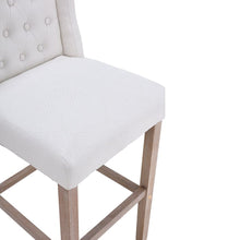 Load image into Gallery viewer, Set of 2 99cm Hight Bar Stools Linen Upholstered with Wood Legs Bar Stools Living and Home