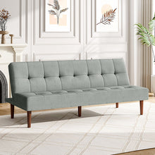 Load image into Gallery viewer, 172cm Grey Sofa Bed Contemporary Convertible Upholstered