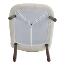 Load image into Gallery viewer, Modern White Lamb Wool Armchair with Ottoman Set Lounge Chair with Footstool Lounge Chairs Living and Home