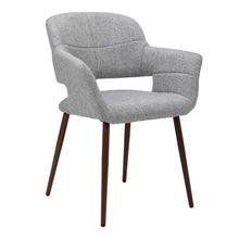 Load image into Gallery viewer, Set of 2 Linen Dinning Chairs with Metal Legs