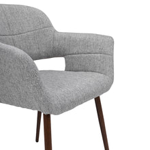 Load image into Gallery viewer, Set of 2 Linen Dinning Chairs with Metal Legs