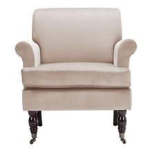 Load image into Gallery viewer, Contemporary Velvet upholstered Armchair with Casters Armchair Living and Home