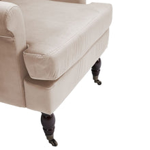 Load image into Gallery viewer, Contemporary Velvet upholstered Armchair with Casters Armchair Living and Home