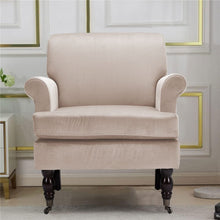 Load image into Gallery viewer, Contemporary Velvet upholstered Armchair with Casters Armchair Living and Home