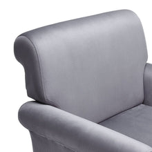 Load image into Gallery viewer, Contemporary Velvet upholstered Armchair with Casters Armchair Living and Home