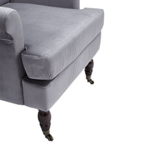 Load image into Gallery viewer, Contemporary Velvet upholstered Armchair with Casters Armchair Living and Home