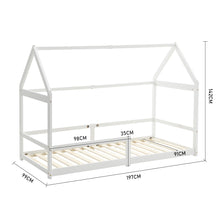 Load image into Gallery viewer, Kid’s Pine Wood House Bed