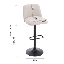 Load image into Gallery viewer, 2 Set Swivel Counter Bar Stools with Mid Backrest