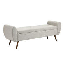 Load image into Gallery viewer, Linen Upholstered Storage Bench