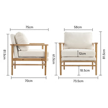 Load image into Gallery viewer, Teddy Bear Fur Wooden Armchair