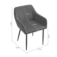 Load image into Gallery viewer, Upholstered Chair with Armrests and Metal Legs Living and Home Grey