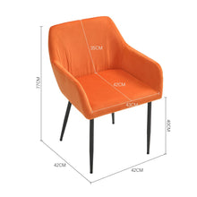 Load image into Gallery viewer, Upholstered Chair with Armrests and Metal Legs Living and Home Orange