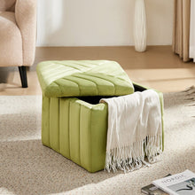 Load image into Gallery viewer, Upholstered Velvet Storage Ottoman Footstool Living and Home
