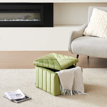 Load image into Gallery viewer, Upholstered Velvet Storage Ottoman Footstool Living and Home