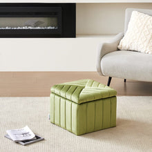 Load image into Gallery viewer, Upholstered Velvet Storage Ottoman Footstool Living and Home