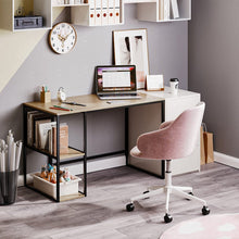 Load image into Gallery viewer, Wooden Office Study Desk with Shelves Living and Home