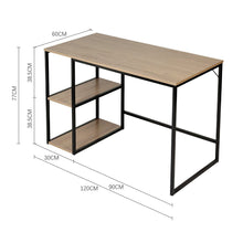 Load image into Gallery viewer, Wooden Office Study Desk with Shelves Living and Home