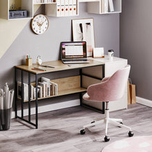 Load image into Gallery viewer, Wooden Office Study Desk with Shelf Living and Home