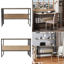 Load image into Gallery viewer, Wooden Office Study Desk with Shelf Living and Home