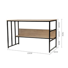 Load image into Gallery viewer, Wooden Office Study Desk with Shelf Living and Home