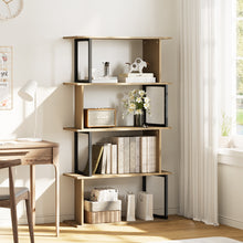 Load image into Gallery viewer, 4-Tier Creative Wooden Bookshelf, ZH1641