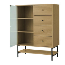 Load image into Gallery viewer, 4-Tier Wooden Storage Cabinet with Bottom Shelf, ZH1653ZH1654