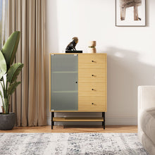 Load image into Gallery viewer, 4-Tier Wooden Storage Cabinet with Bottom Shelf, ZH1653ZH1654