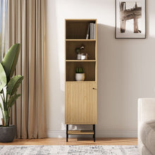 Load image into Gallery viewer, Freestanding Wooden Tall Cabinet with Bottom Shelf Living and Home